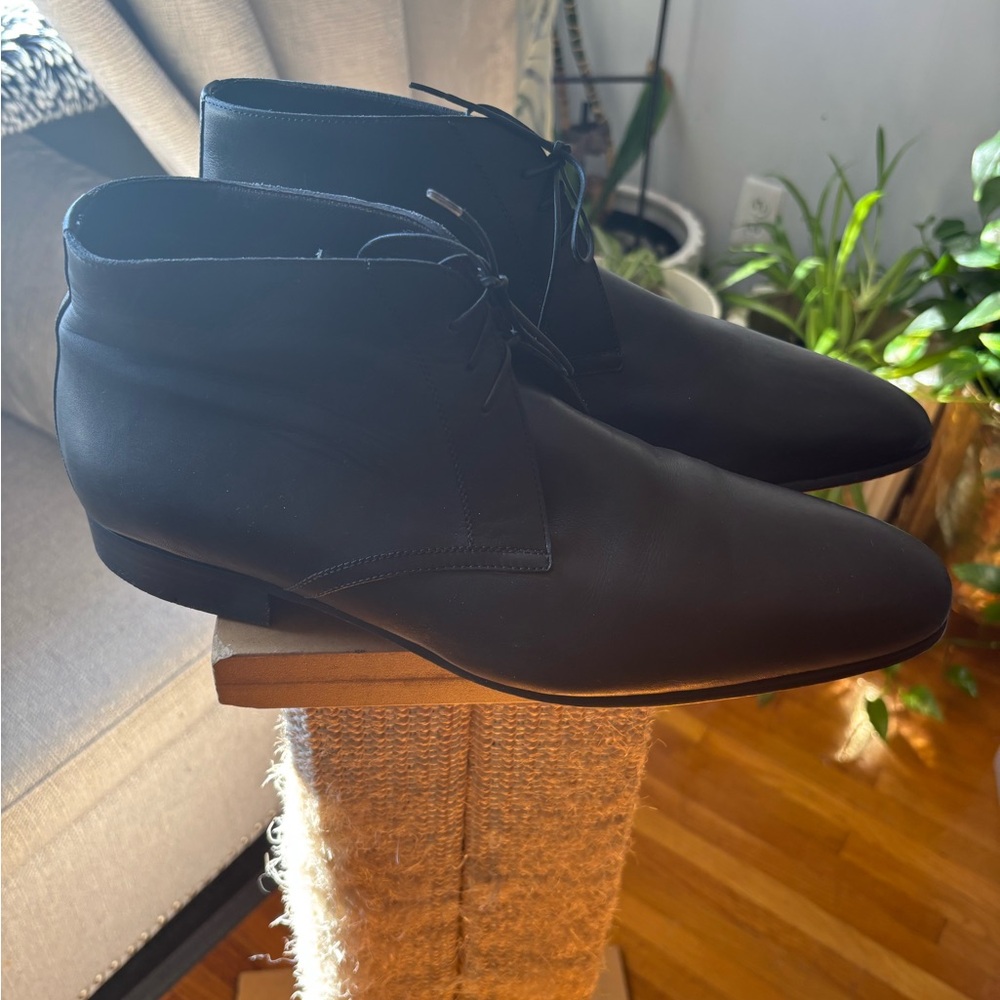 A. Testoni Basic Men Black Leather Chukka Ankle B… - image 3